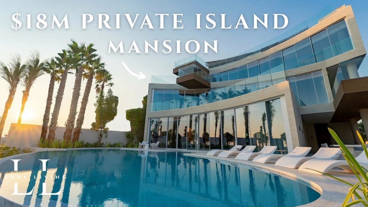 Touring a $18,000,000 Private Island Beachfront Mansion in Dubai | Zuhaa Island Luxe Living