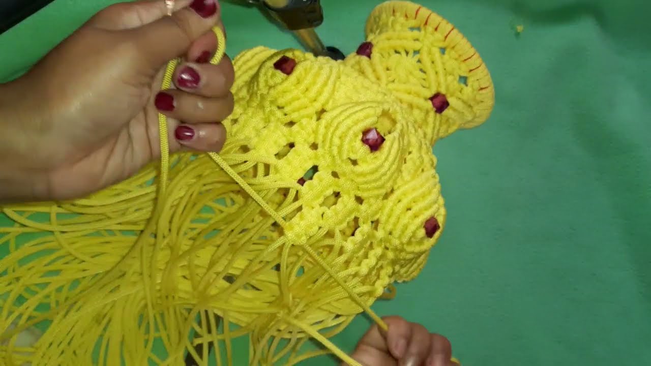 Macrame flower pot part 2 .# how to make easy flower pot making #