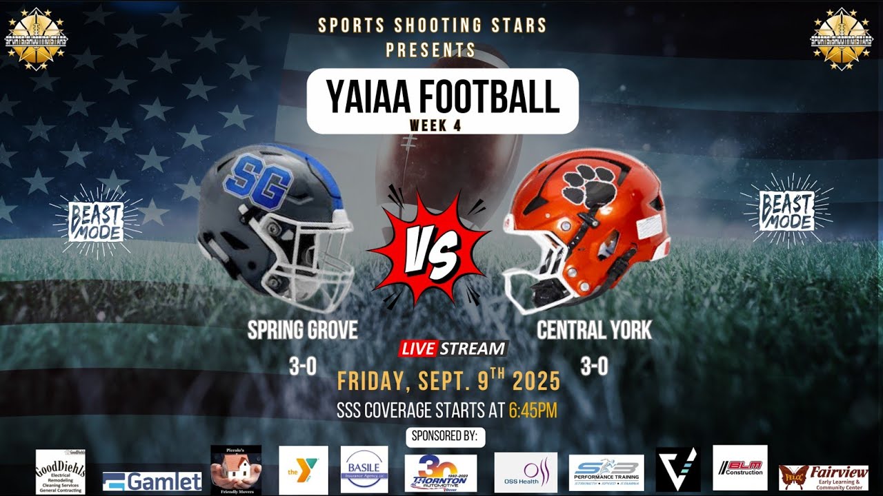 9/12/2025 - Spring Grove vs Central York - Sports Shooting Stars