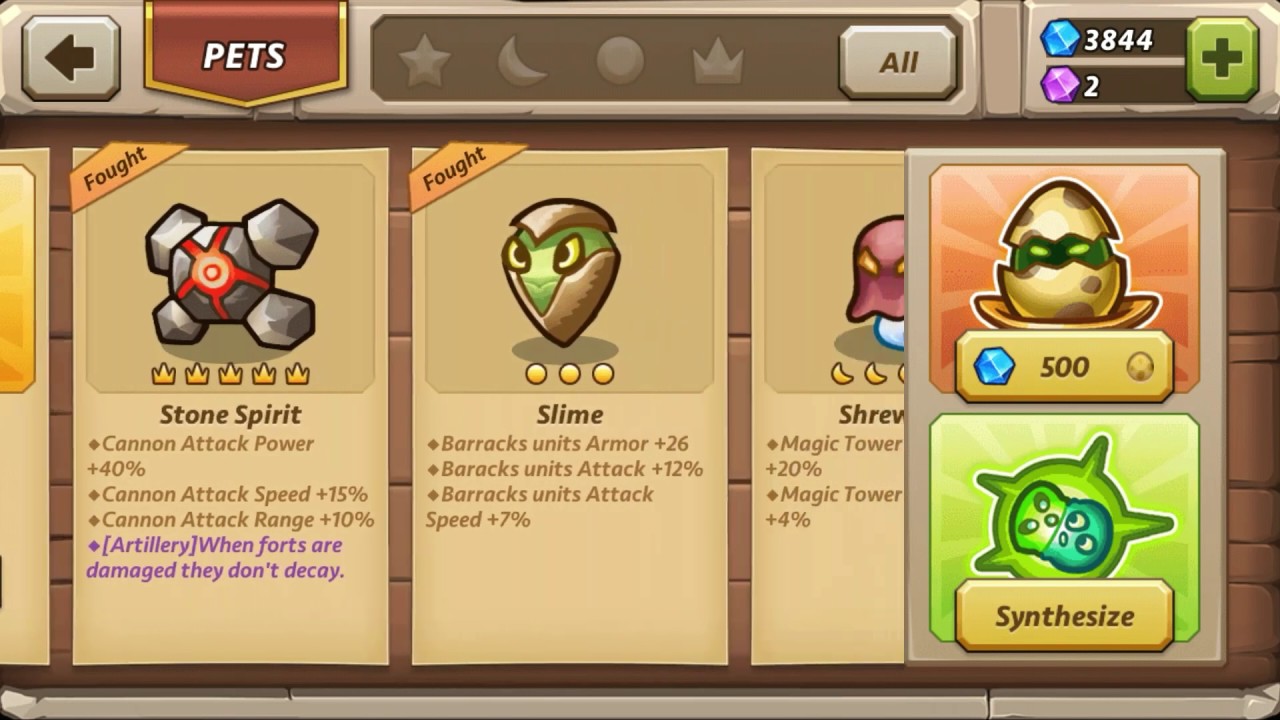Castle TD2 : 100 Pet eggs - How many 5* pet will you get ?