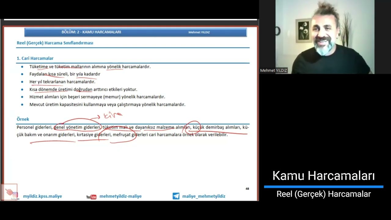Kamu Harcamaları  -  Reel Harcamalar www.sinavkazan.com KPSS Maliye Mehmet YILDIZ