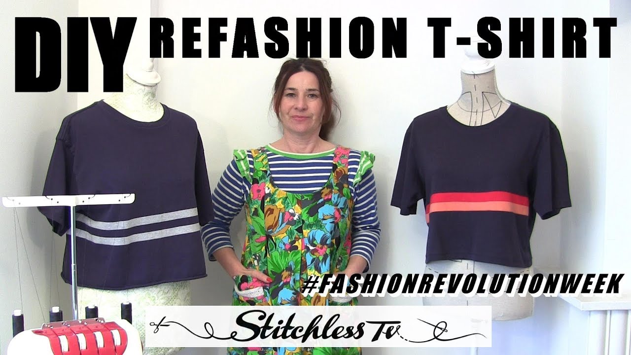 DIY Refashion T Shirt - Sewing Tutorial  #fashionrevolutionweek