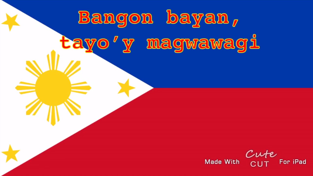 不屈の民 タガログ語版(Awit ng Tagumpay)原文歌詞付き