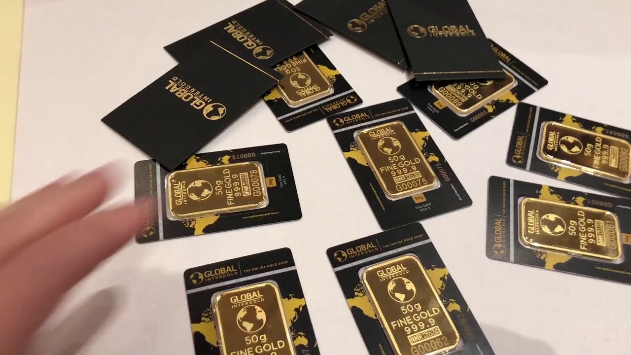 Receiving investment gold bars - Global InterGold conference
