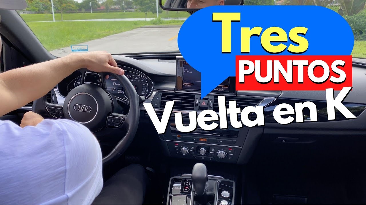 Como HACER los TRES PUNTOS(Vuelta en K) EN UN EXAMEN PRÁCTICO DE MANEJO.Licencia de conducir DMV