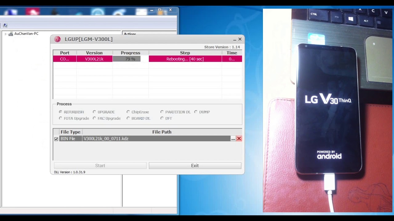 How To Up Rom LG V30 With LGUP - LG V300L bootloop logo Flash ok