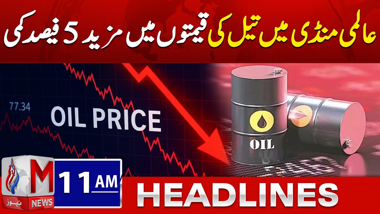 Oil Prices Drop 5% in Global Market | Big Impact on World Economy | 11 AM HEADLINES | M NEWS