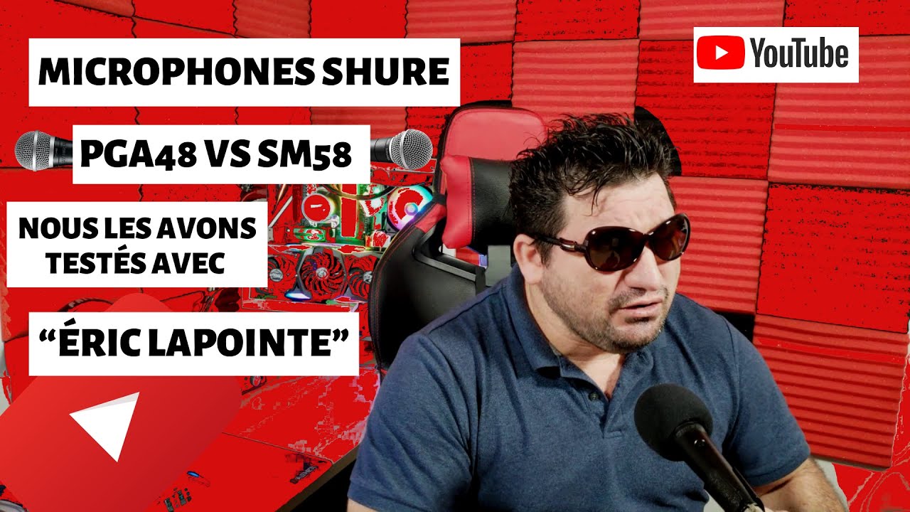MICROPHONES SHURE PGA48 VS SM58 NOUS LES AVONS TEST&Eacute;S AVEC &ldquo;&Eacute;RIC LAPOINTE &rdquo; 🎤🎬🎙️😀
