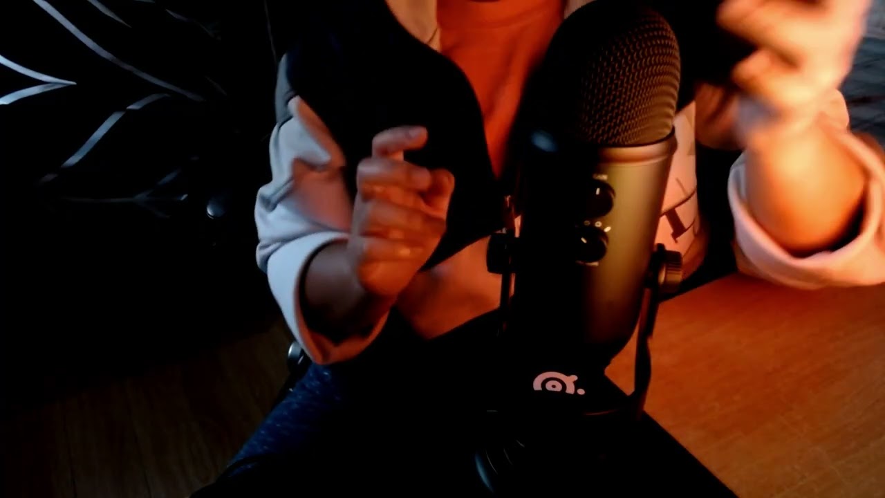 Playing with blue yeti's sponge mic cover.....ASMR