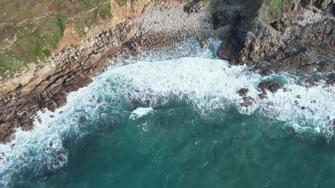 Where Wild Waves Meet Stillness | Cornwall Coast Drone