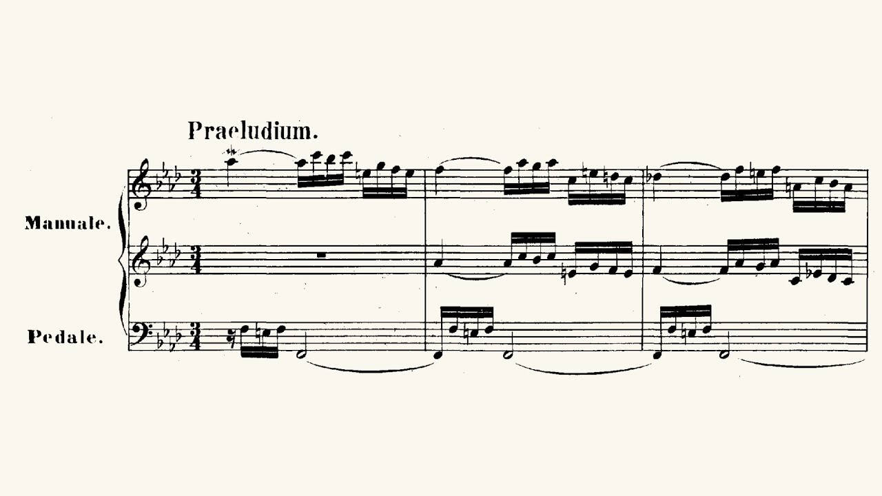 BACH · Prelude and Fugue in F minor (BWV 534) | score