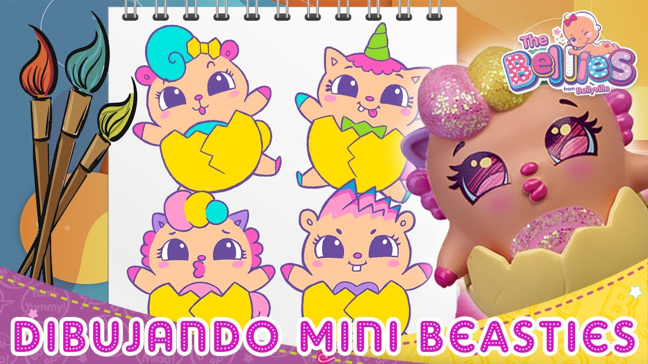Cómo DIBUJAR a los NUEVOS MINI BEASTIES paso a paso 🖌️🤪 TUTORIAL de DIBUJO para niños de BELLIES