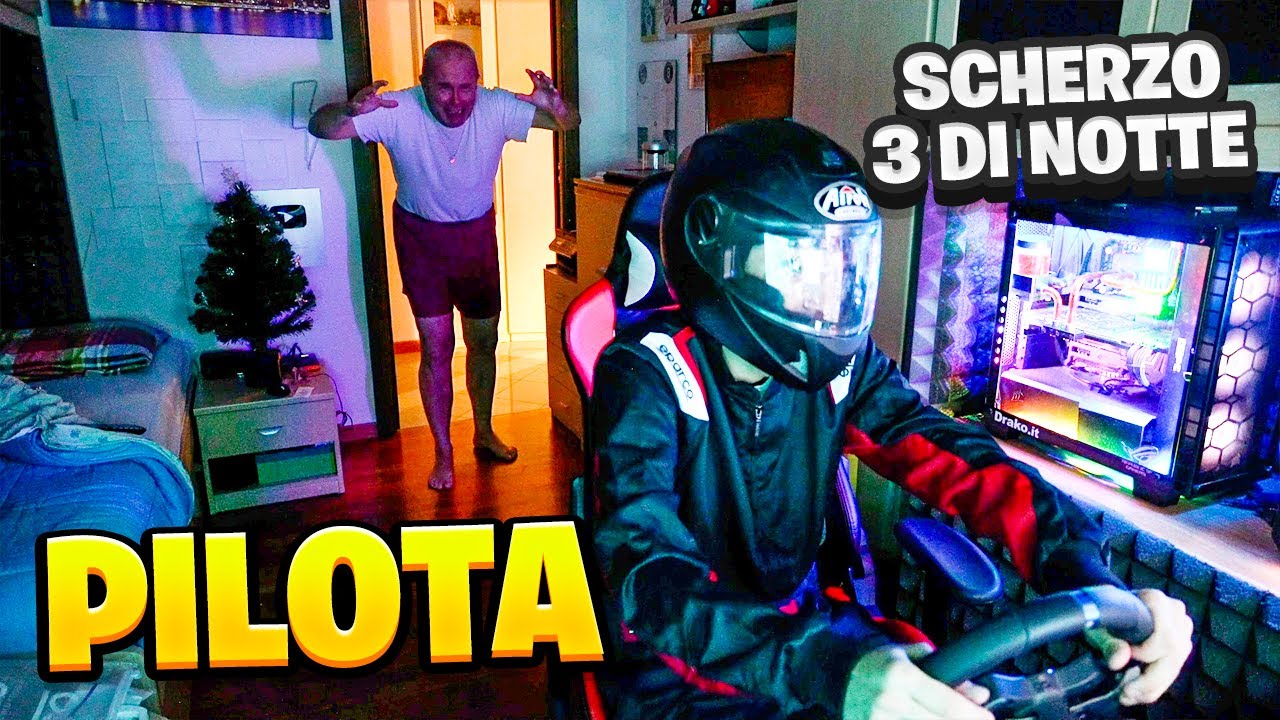 SCHERZO PILOTA FORMULA 1 alle 3 di NOTTE in CASA a MIO PAPÀ! *LEGGENDARIO*