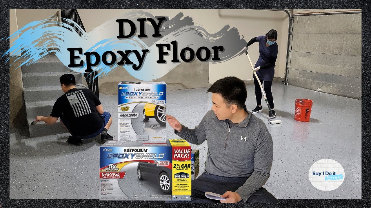 DIY Epoxy Garage Floor (ENG SUB) l ครั้งแรกกับการทำพื้นอีพ็อกซี่ที่โรงจอดรถ