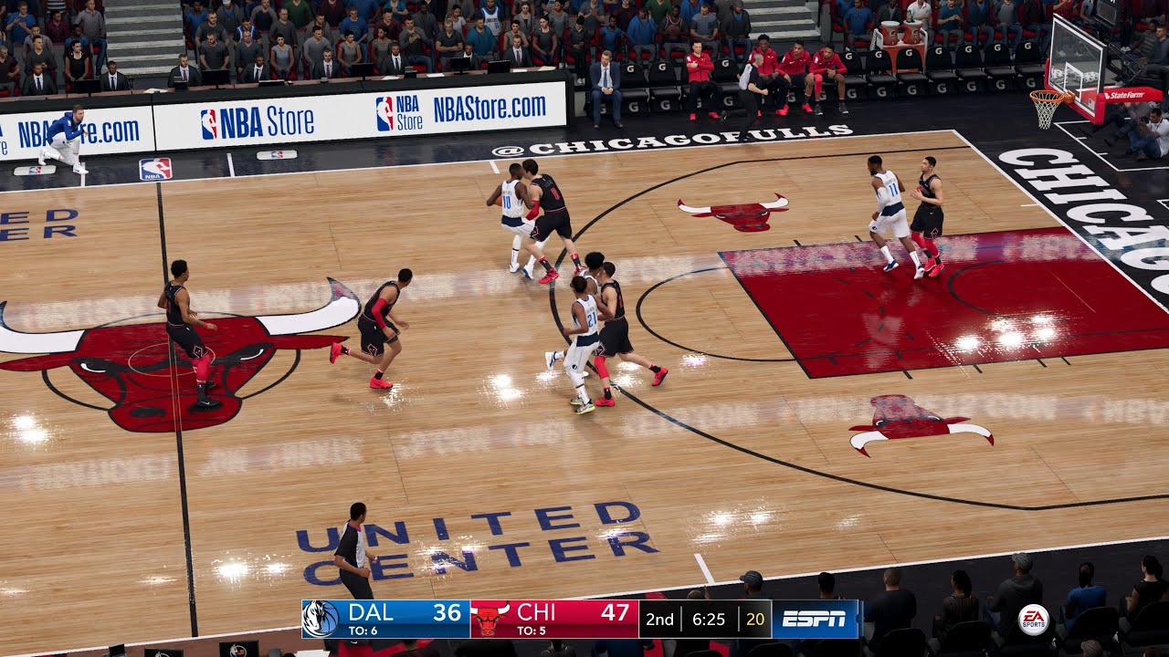 NBA LIVE 22 Rosters Mavs vs Bulls Full Game
