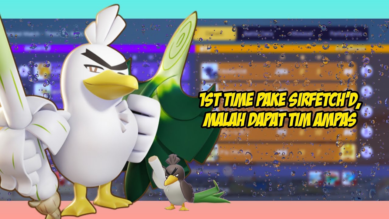 1st time pake Sirfetch'd, malah dapat TIM AMPAS | Pokemon Unite Gameplay
