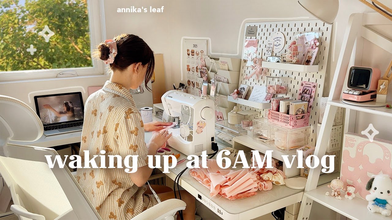 6am morning routine🌤️ work hard sleep early, summer heat makes me irritable, regaining my confidence