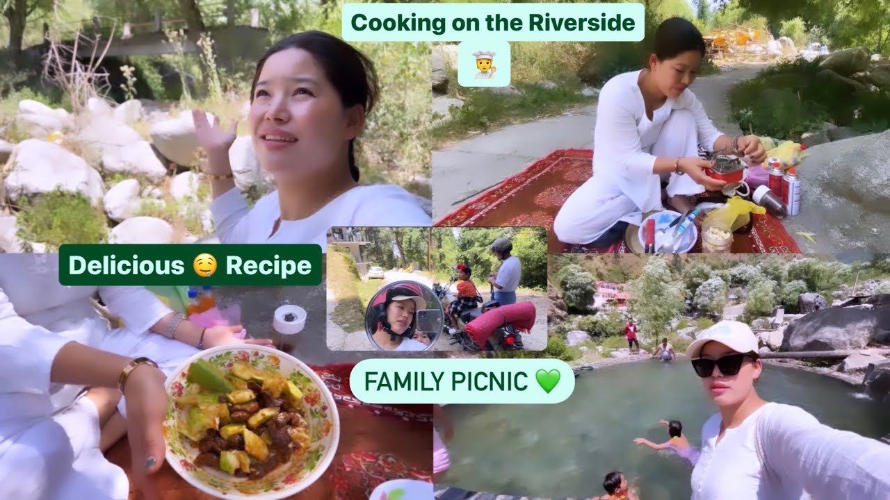 Cooking on the RiverSide // Delicious Recipes|| Family Picnic 🧺 #tibetanvlogger #rockgarden