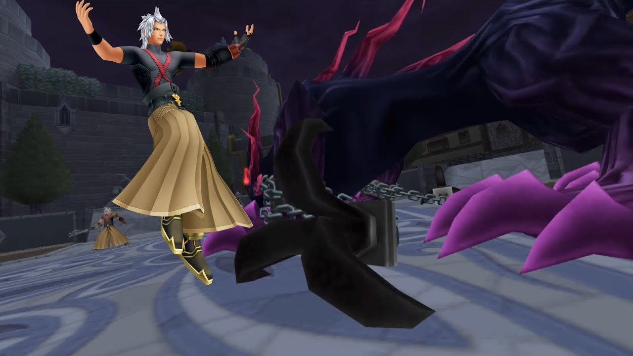Kingdom Hearts Birth by Sleep Terra-Xehanort VS Dark Hide (Radiant Garden)