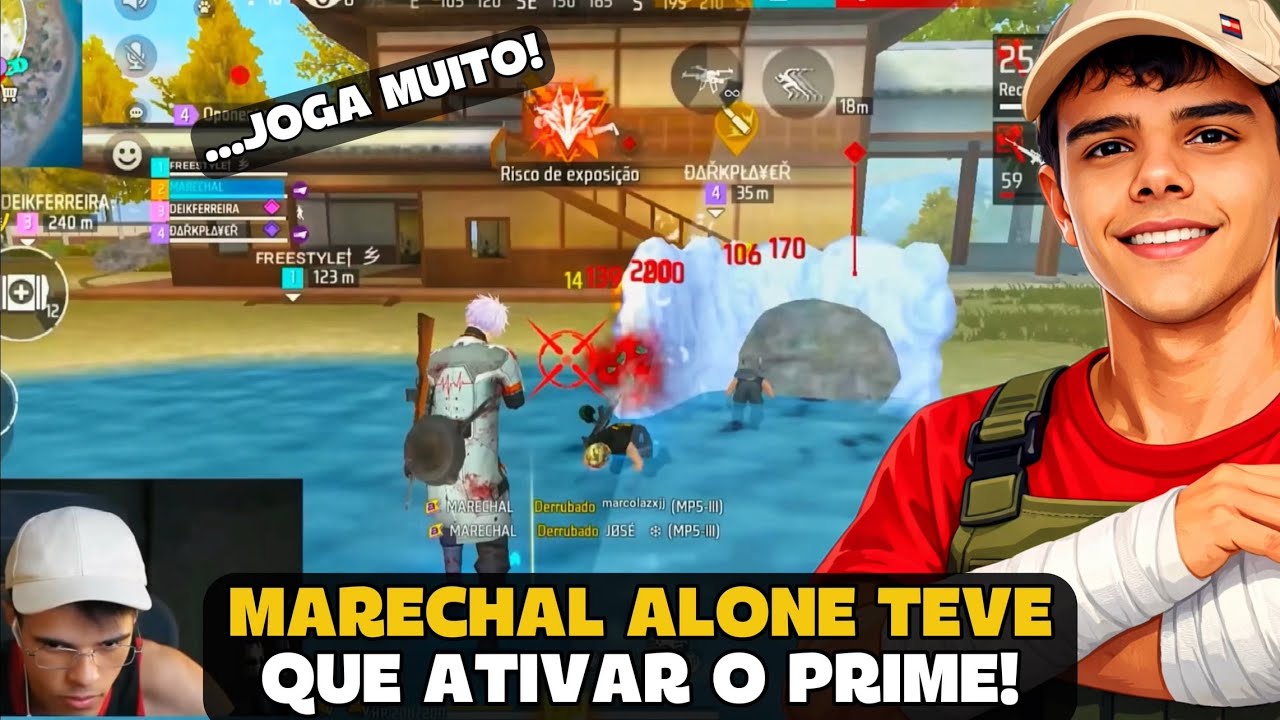 MARECHAL TEVE QUE ATIVAR O PRIME E LIMPOU O MAPA NA RANK! FREE FIRE - MARECHAL HIGHLIGHTS