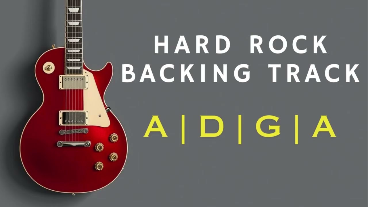 Hard Rock Guitar Backing Track In A | 148 BPM