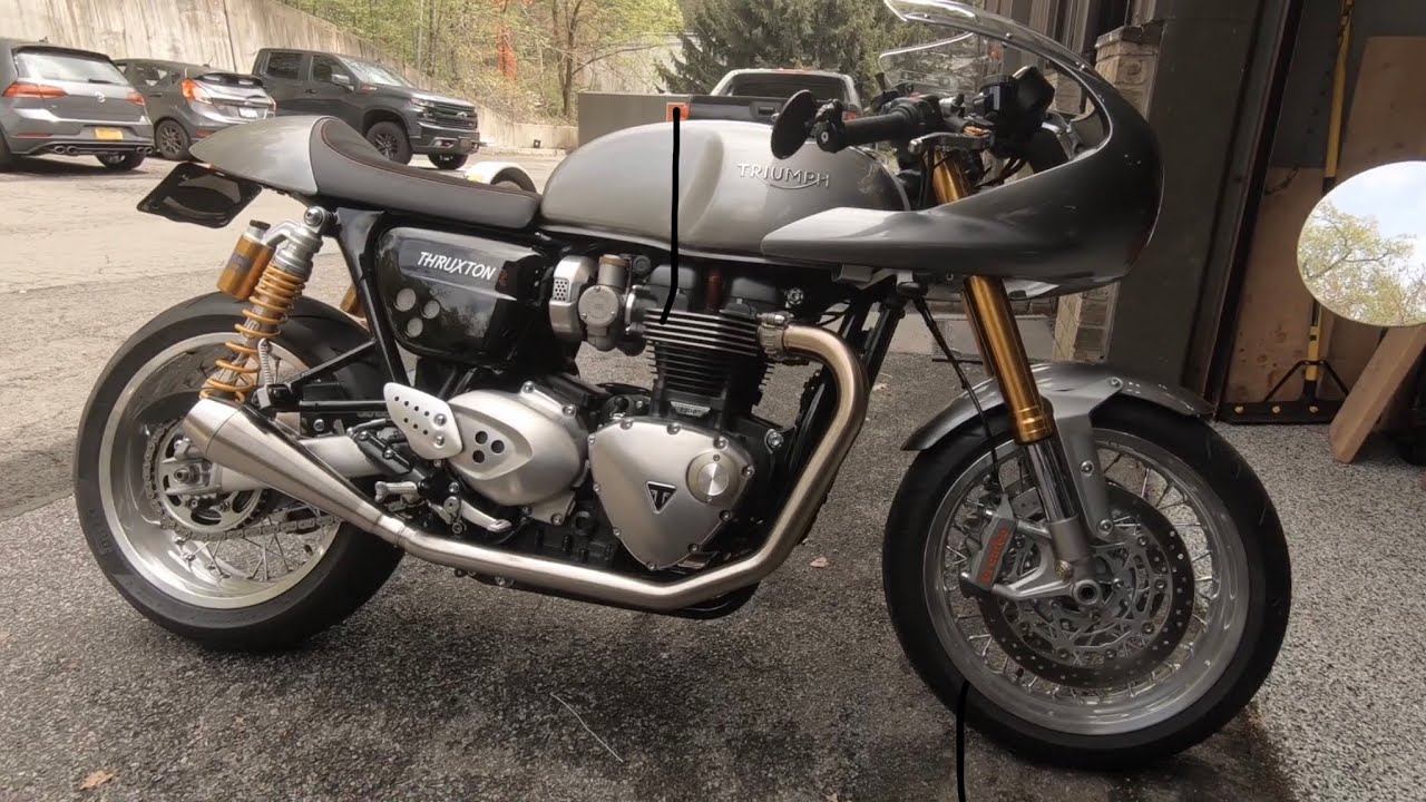 Thruxton R Arrow race headers & cone shorty mufflers