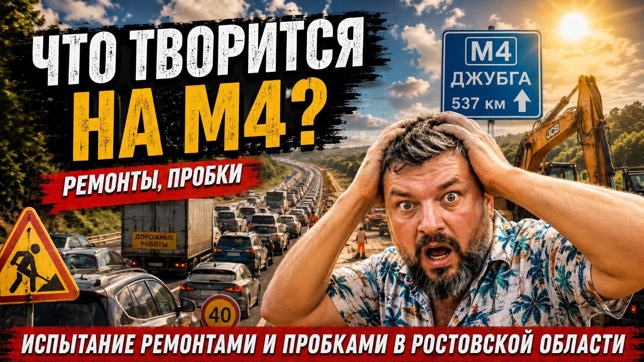 🔥 М4 Испытание на пределе. 😱 Пробки, ремонты, дикая жара. Чем все закончится?