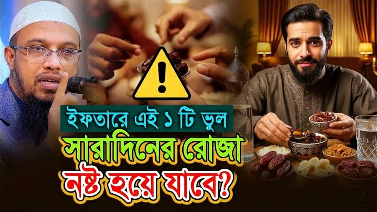ইফতারের এই একটি ভুল সারাদিনের রোজা নষ্ট হয়ে যাবে,ইফতারের সময় এই ভুলটি কখনোই করবেন না     যাতে ,, 🌙