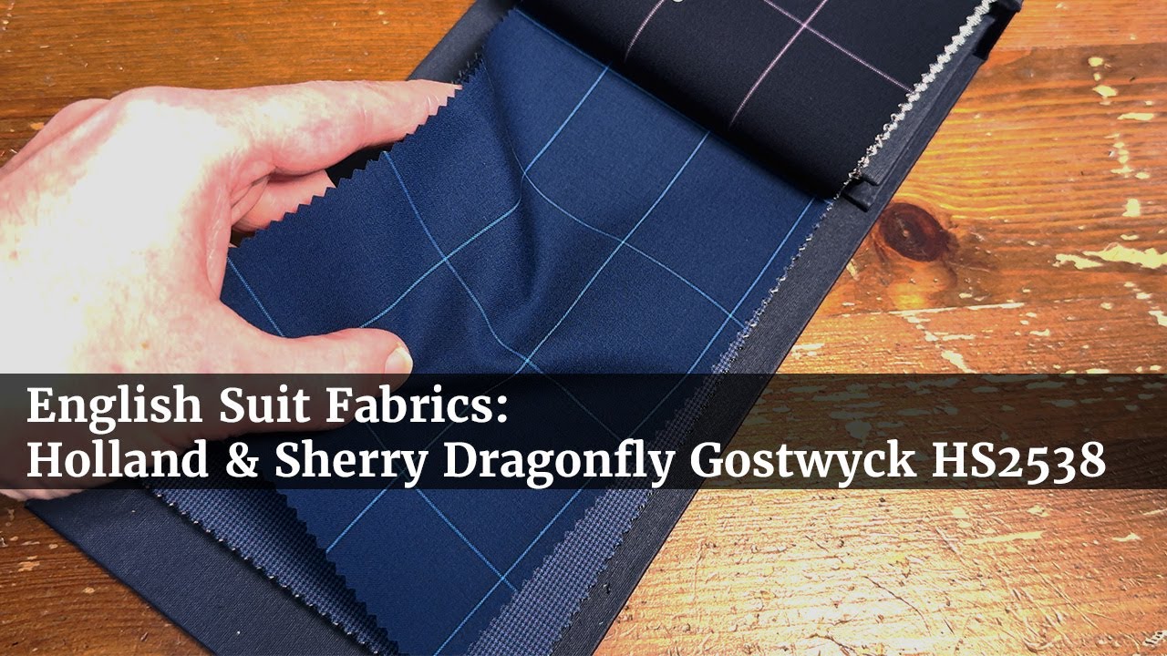 English Suit Fabrics: Luxury Super 170's Merino Wool - Holland & Sherry Dragonfly Gostwyck HS2538