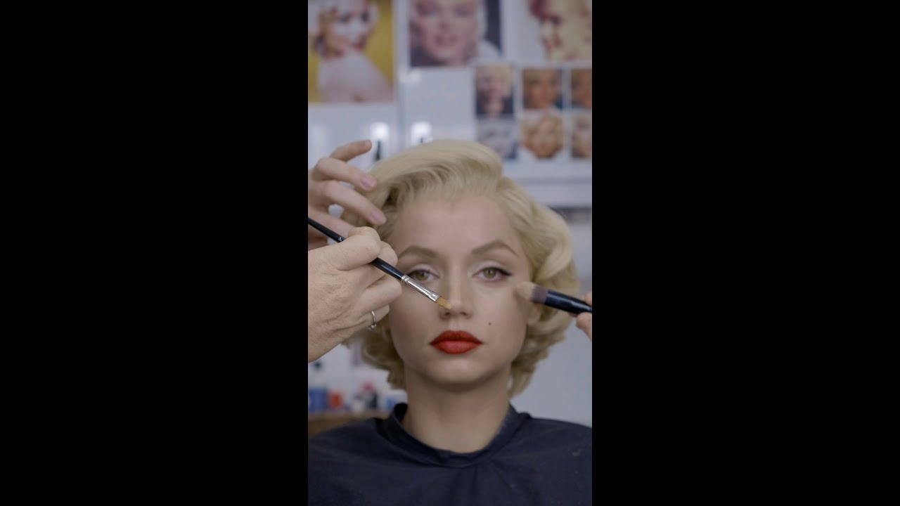 Ana de Armas transforming into Marilyn Monroe in #BLONDE