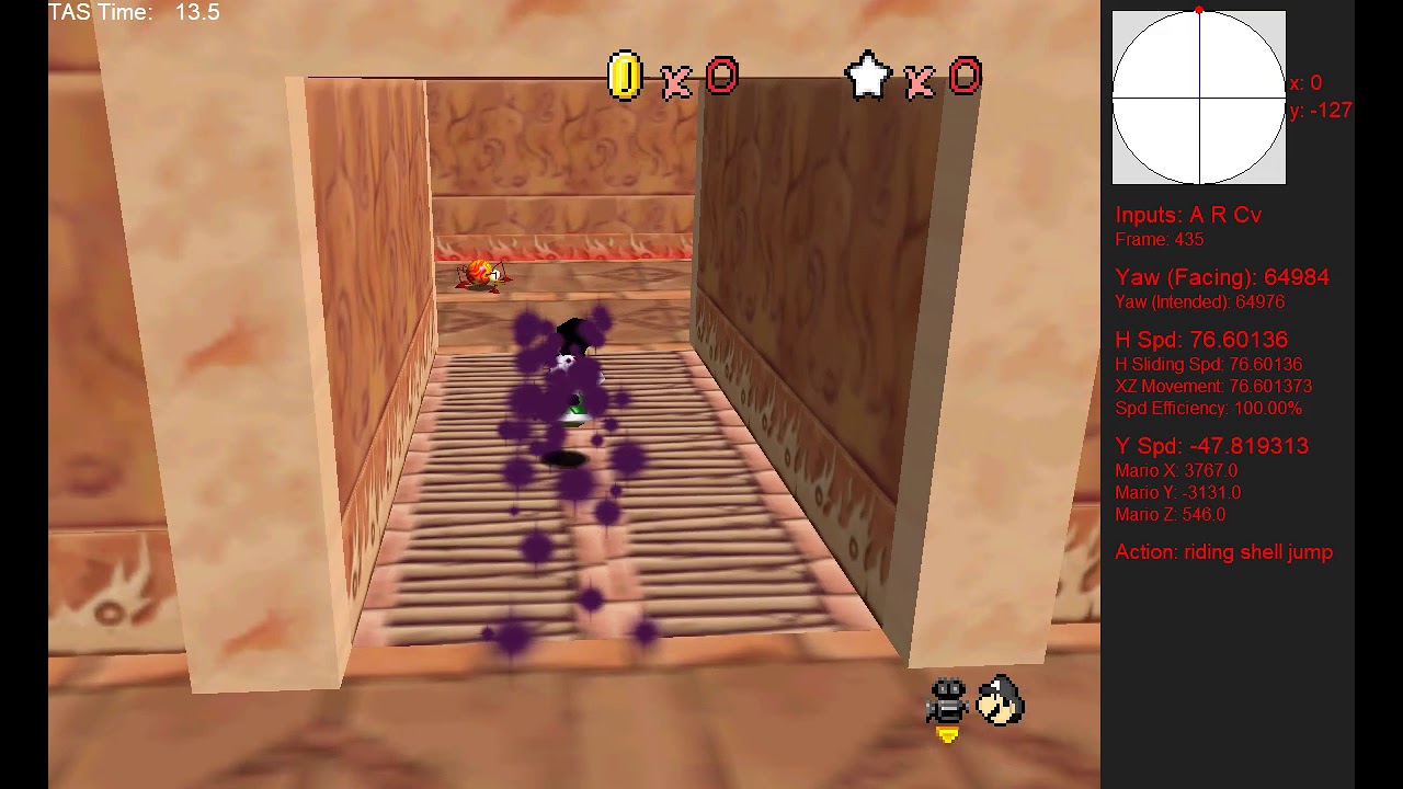 [TAS] SM64 Shining Stars Repainted: Mystical Maze of Flames ~ 24