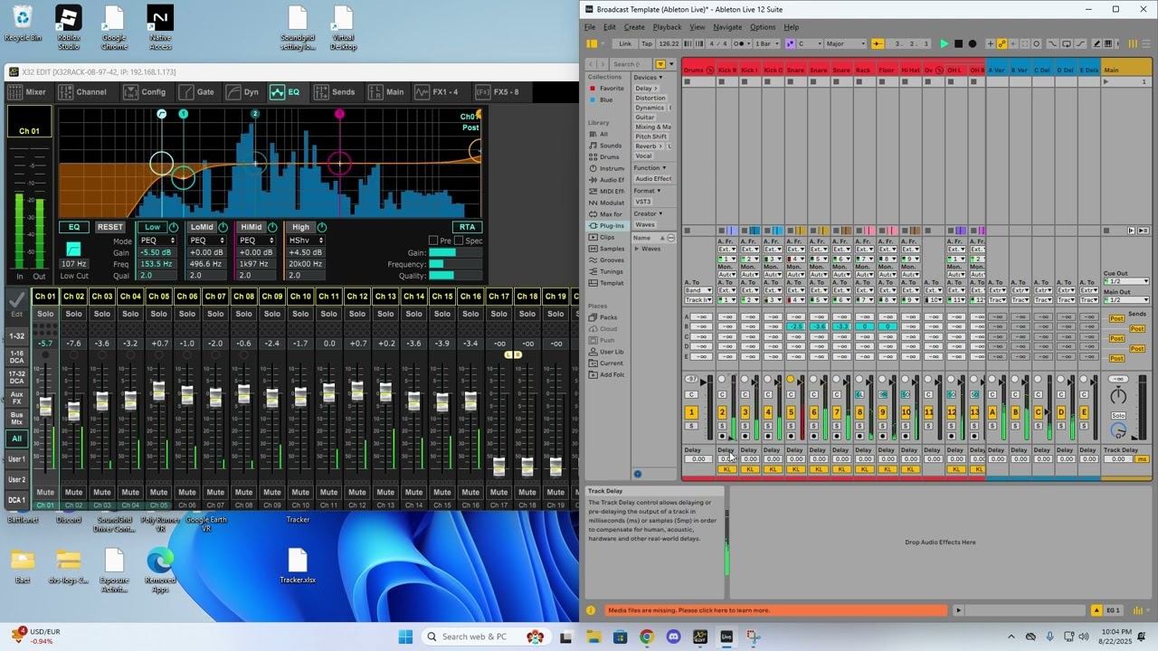 X32 Virtual Soundcheck Ableton Live