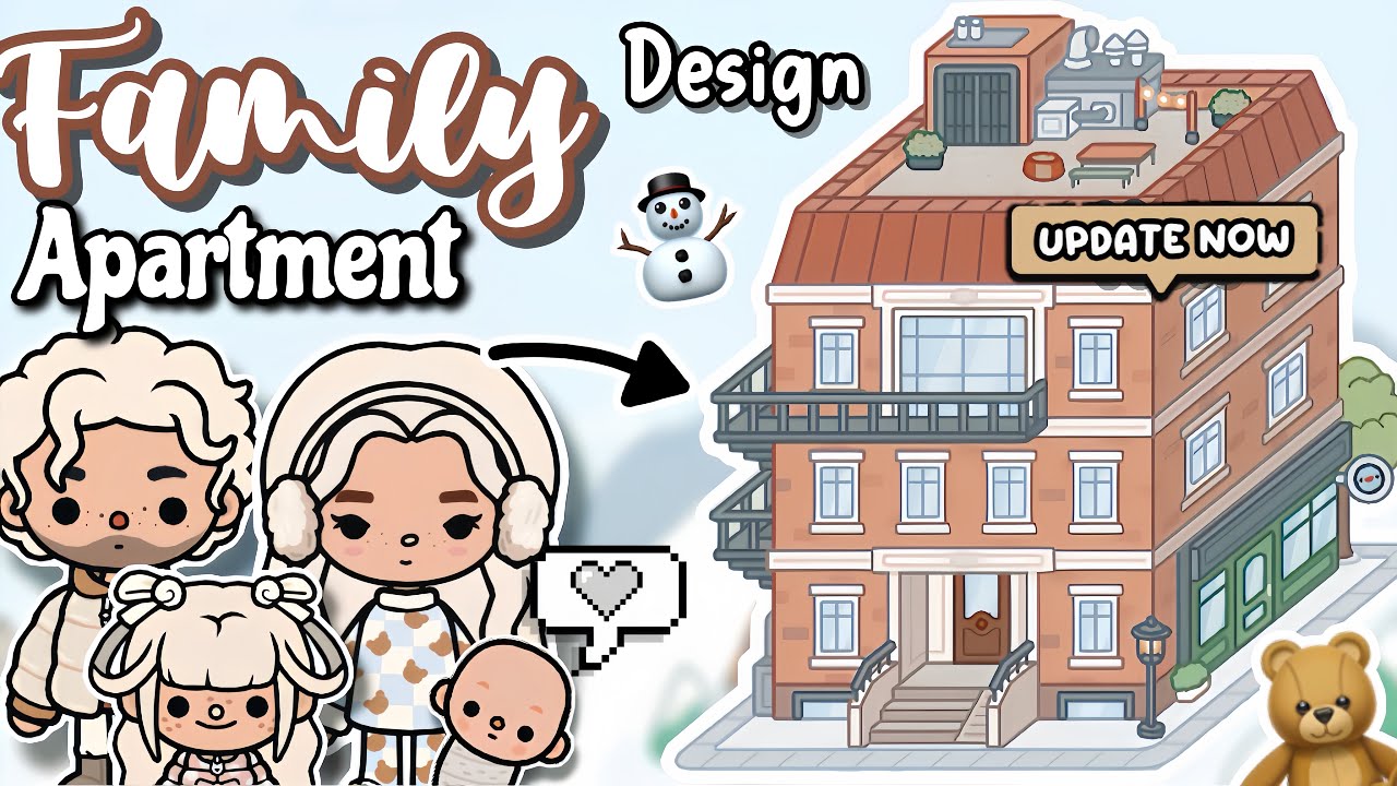 NEW FAMILY Apartment Design ~ Toca Boca House Ideas NEW UPDATE 🧸House Design TocaLifeWorld Makeover