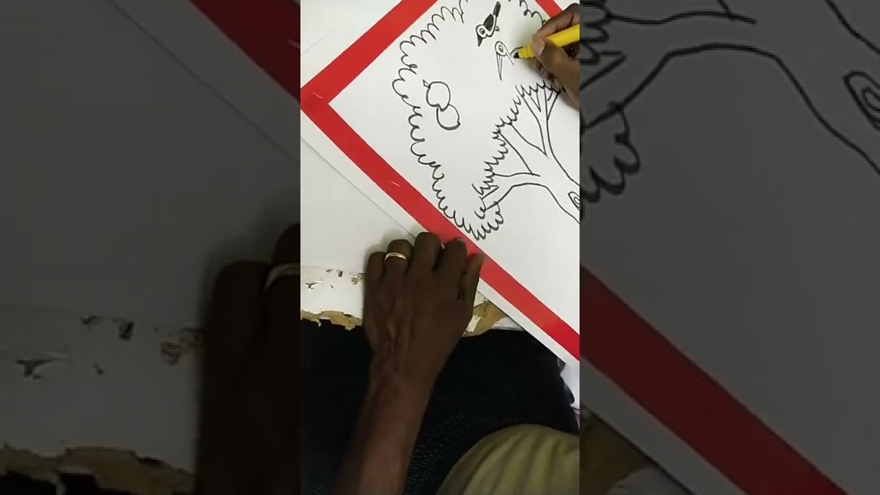 #shorts #free hand outline drawing#how to draw in free hand outline#