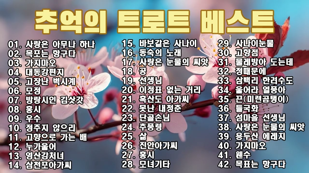 🎤 한국 정통 트로트 명곡 모음 🌙 홍시 · 사나이눈물 · 동숙의 노래 중년·어르신 인생 트로트 50·60대 인생 노래 #트로트 #감성트로트 #인생트로트