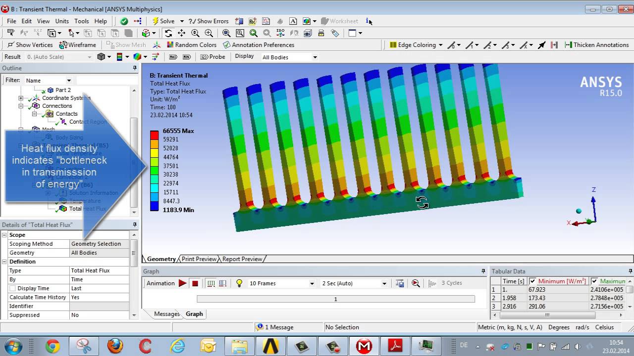 CADFEM Tutorial No.16 – Transient temperature distribution and thermal stress with ANSYS® Workbench™