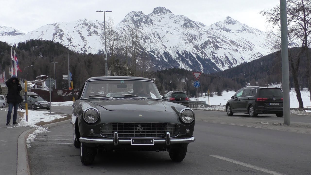 Ferrari 250 PF Coupé | Cold Start Up + Revs + Driving | St. Moritz