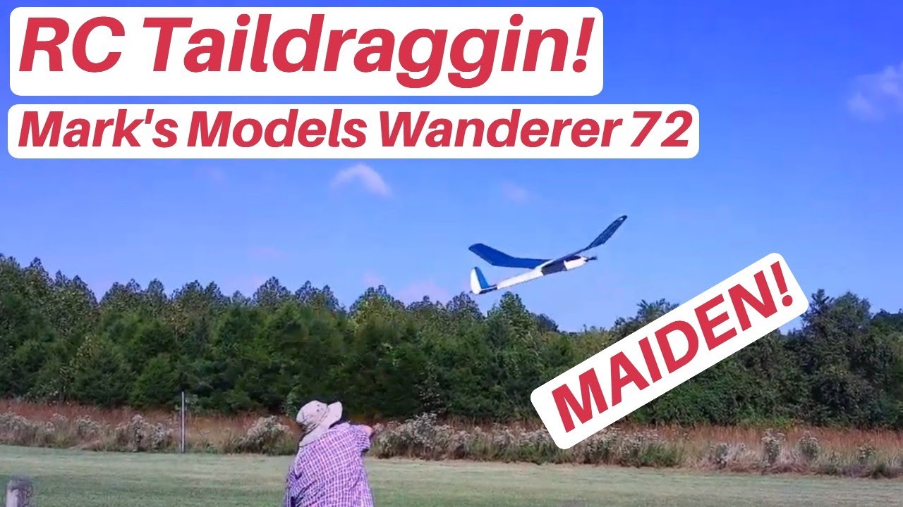 RC Taildraggin! Mark's Models Radio Controlled Wanderer sailplane build pt.9 - The Maiden!