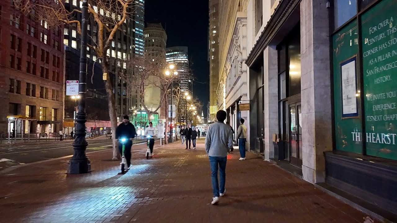 Market Street at Night | San Francisco Walking Tour