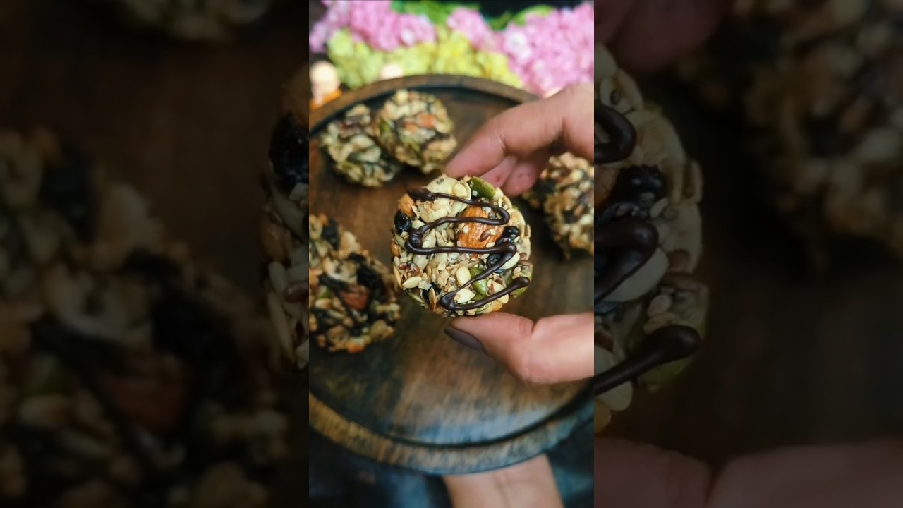 Healthy Nuts and Seeds Cookies #shorts #shortsfeed #youtubeshorts