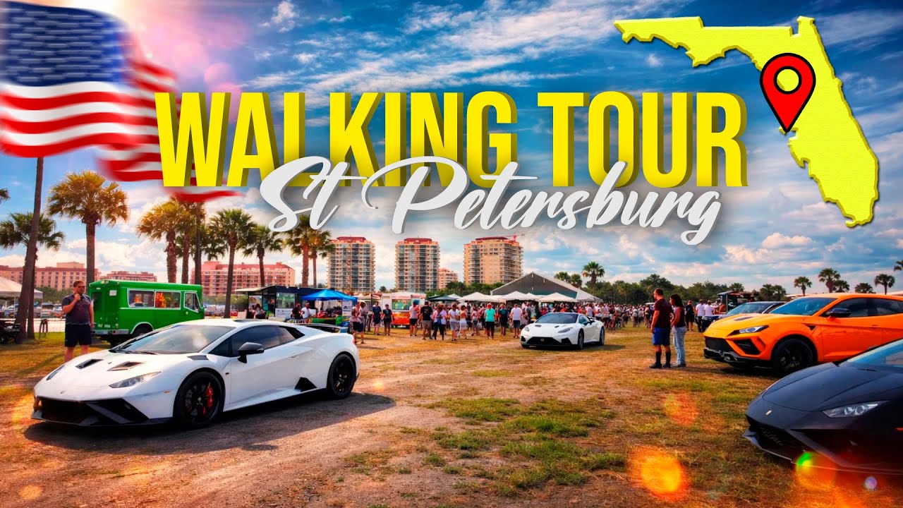 St. Petersburg Florida Walking Tour in 4K
