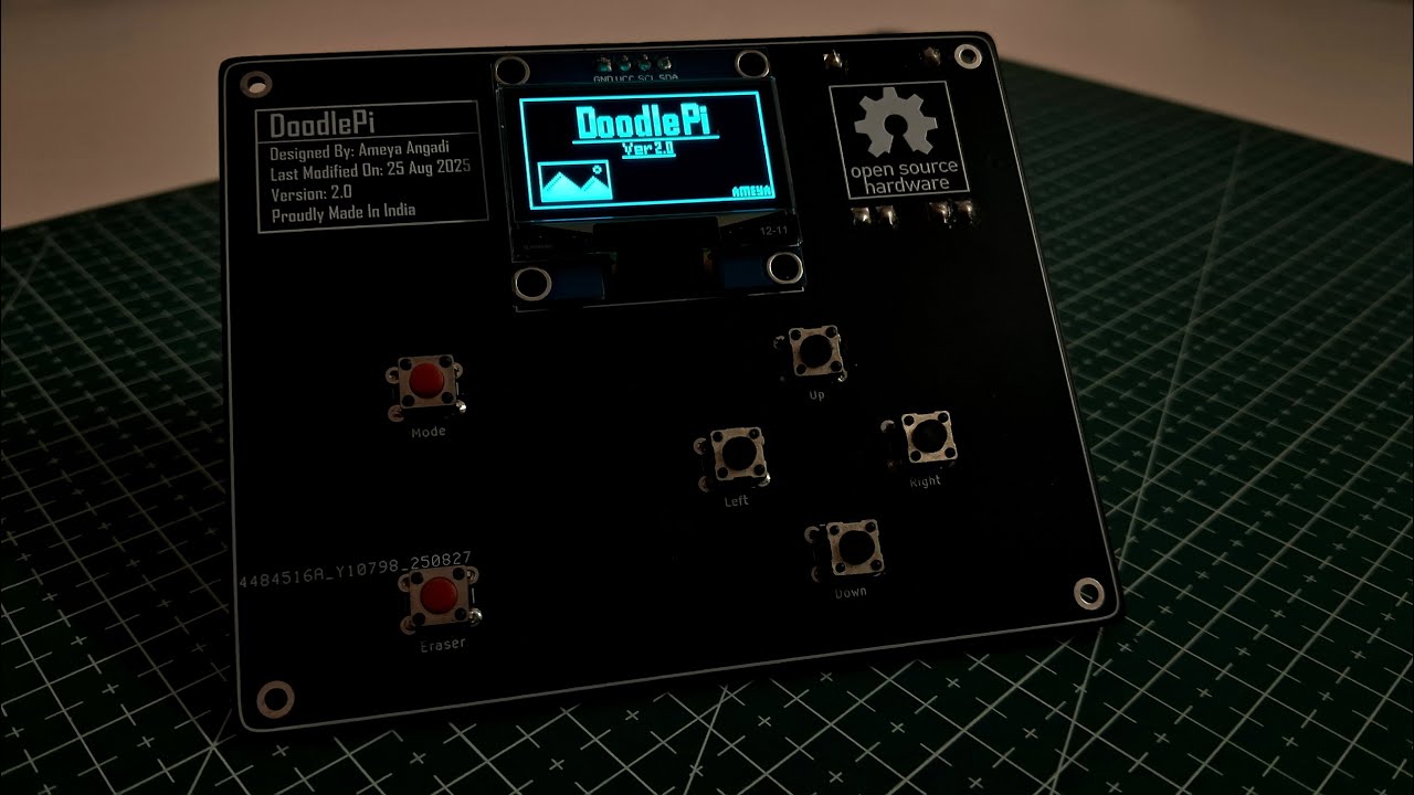 DIY Raspberry Pi Pico Handheld: Custom PCB & C++ Programming (DoodlePi V2)