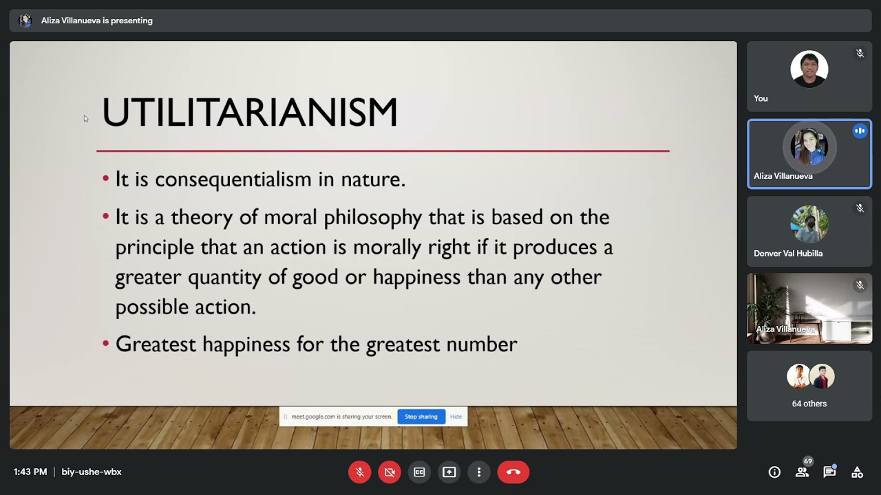 Ethics Lesson 6 Utilitarianism