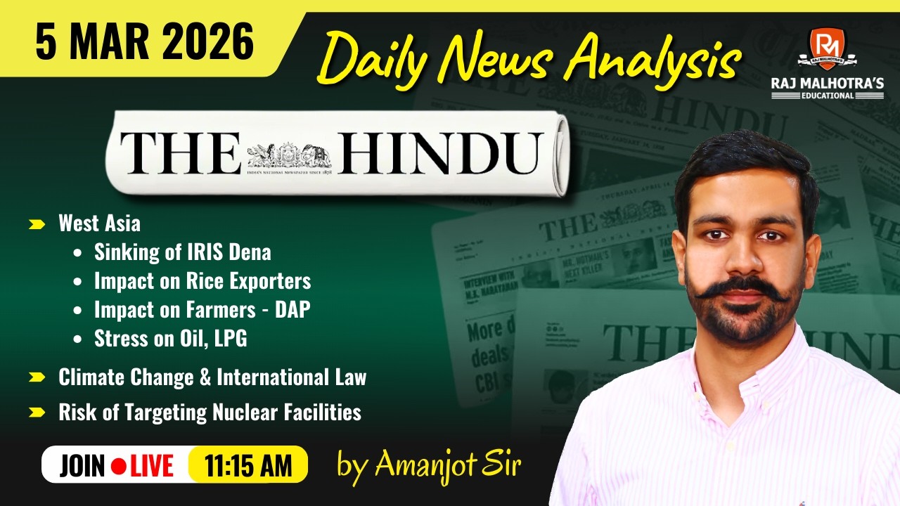 The Hindu Newspaper Analysis | 5 Mar 2026 | UPSC CSE |