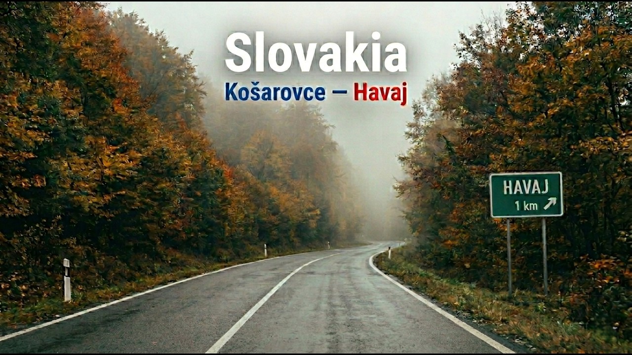 Slovakia. Prešovský kraj. Košarovce to Havaj. Road 554. 09.25