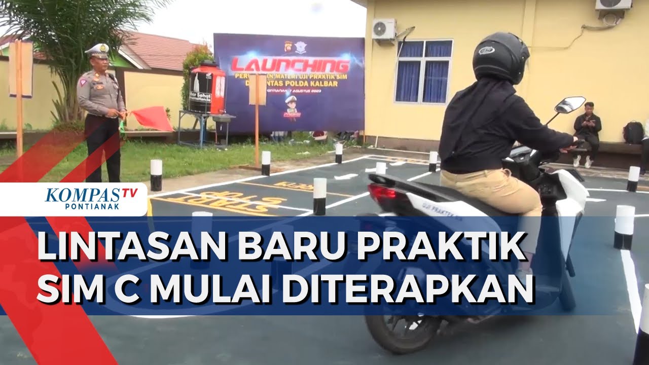 Polresta Pontianak Terapkan Lintasan Baru Ujian Praktik SIM C