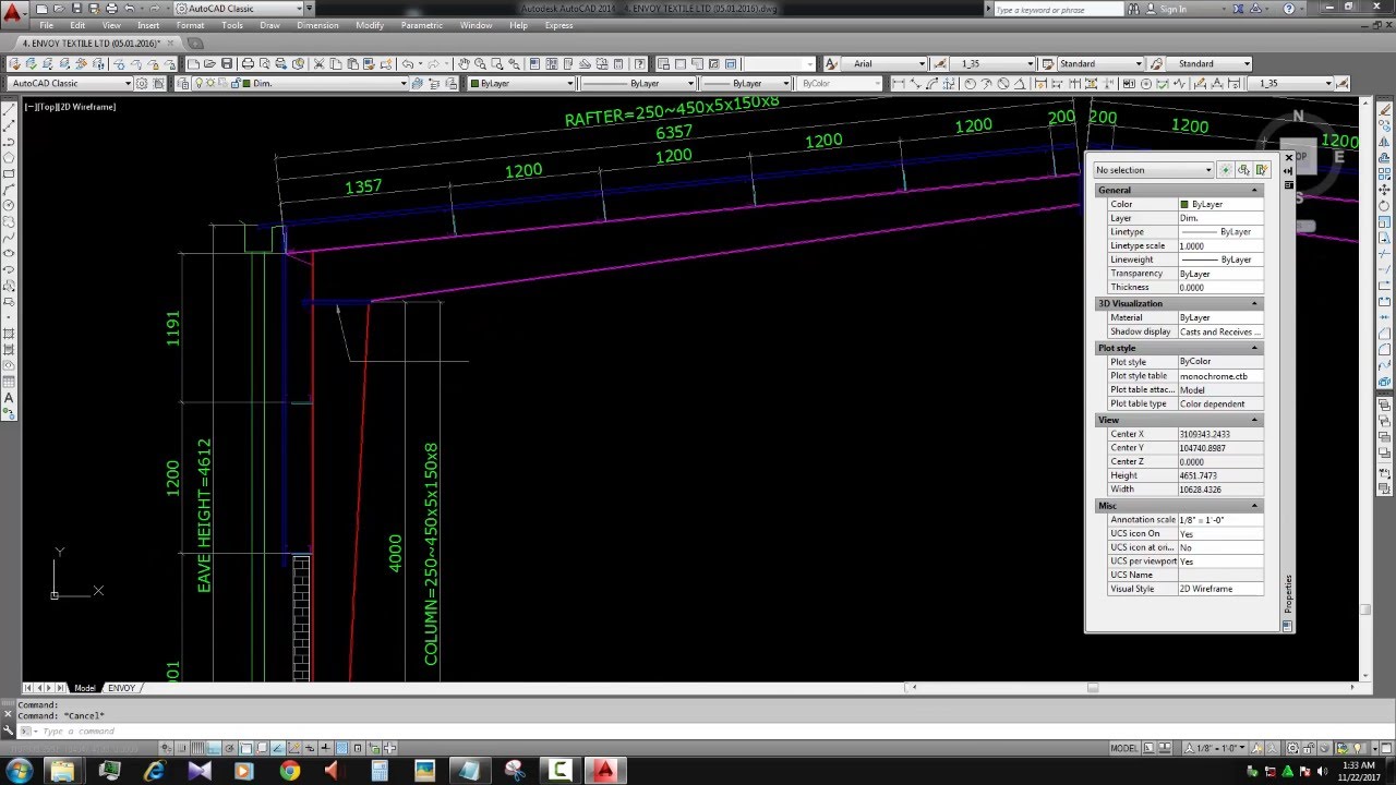Structural drawing of steel shed (part-2) Final part