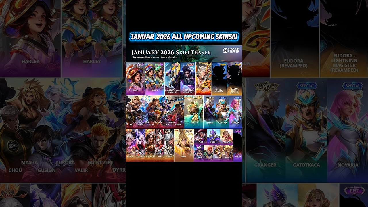 JANUARY 2026 MLBB Skin Teaser 😱 | Saber Alucard REVAMP | Legend Epic Prime Skins