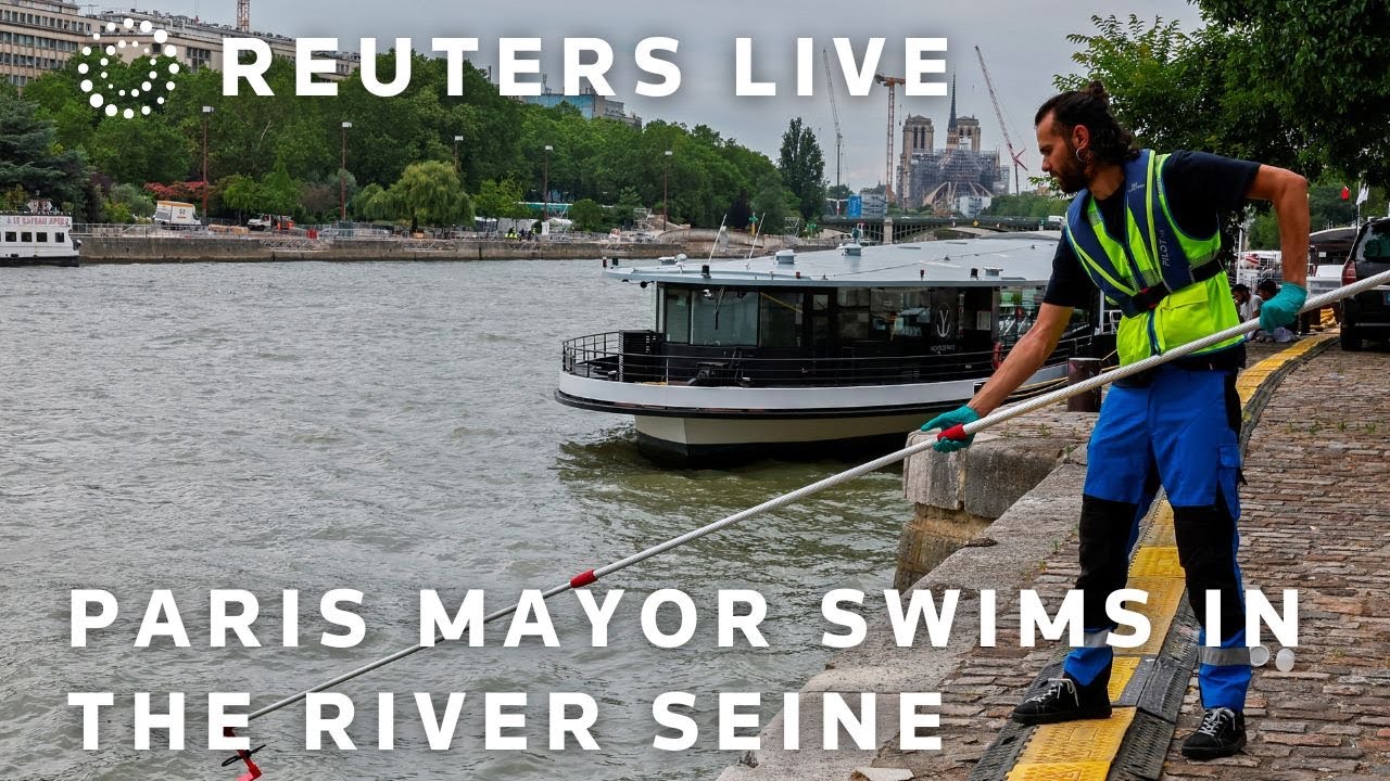 LIVE: Paris Mayor Anne Hidalgo swims in the River Seine