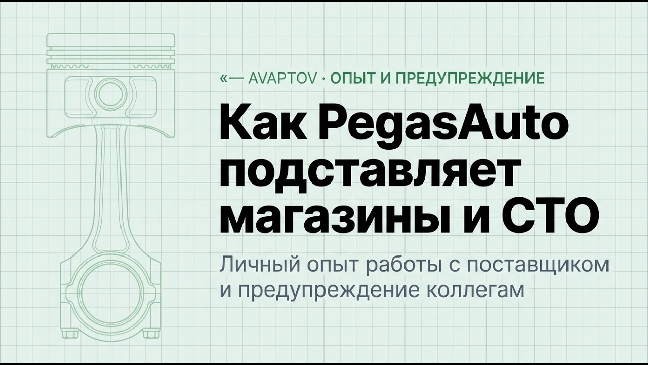 Как поставщики вроде PegasAuto подставляют магазины и СТО — опыт и предупреждение коллегам #avapt